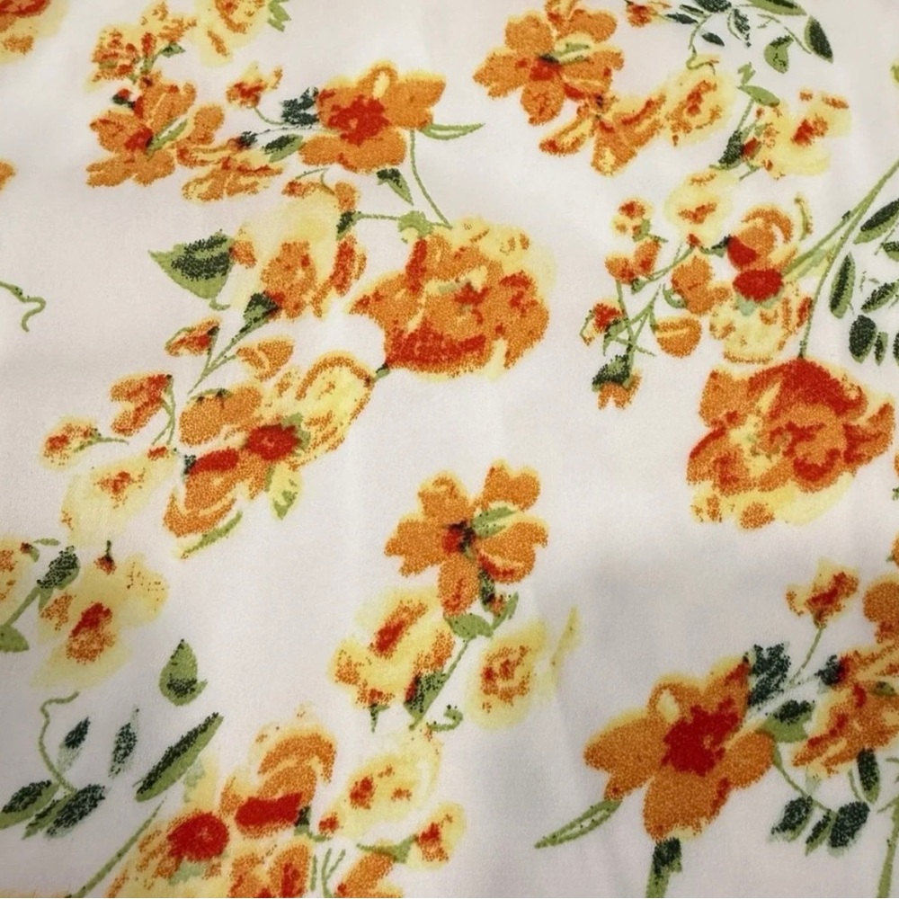 Lulu's Cream Mini Dress with Orange Floral Print - Picture 4 of 7